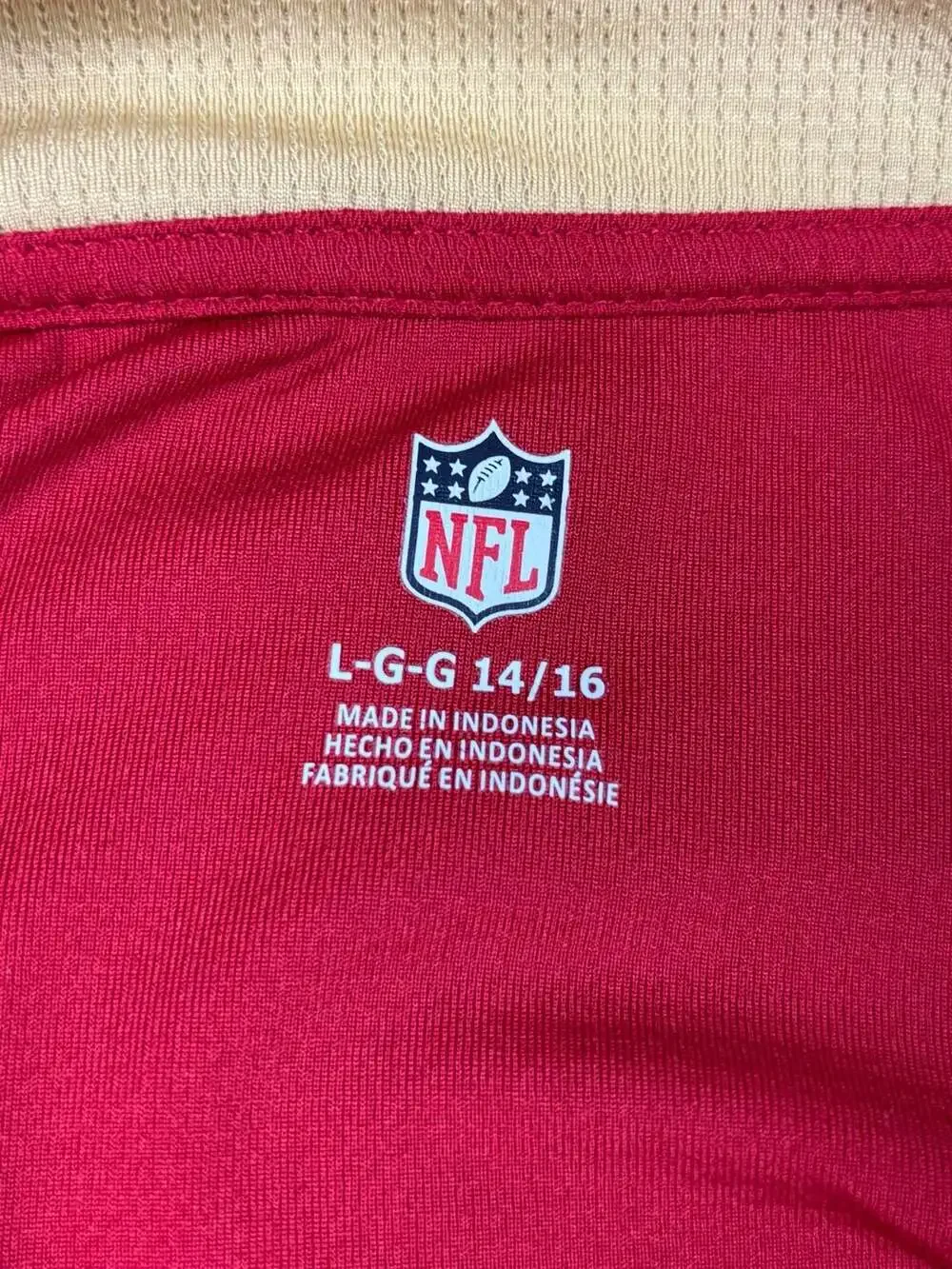 San Francisco 49ers NFL Youth Boys 1/4-Zip Pullover Top Crimson Size L 14/16